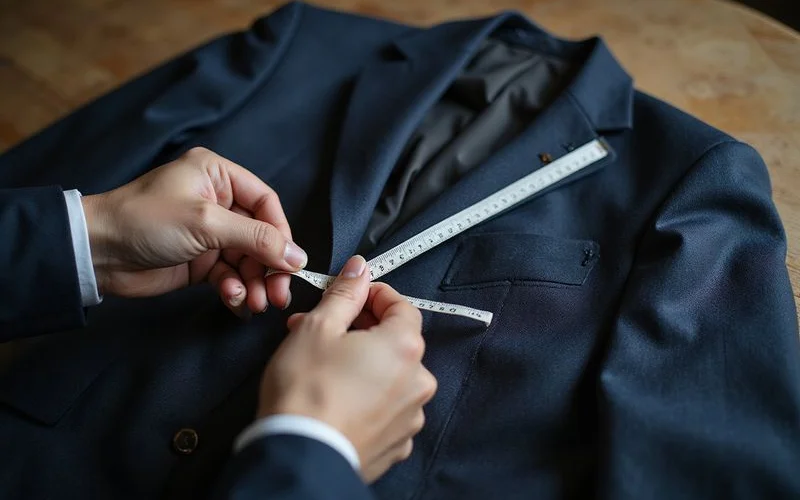 Measuring suit jacket seam allowances for alteration potential