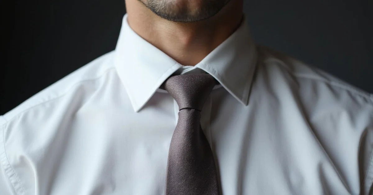 Well-fitted dress shirt showing proper collar fit